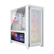 Corsair FRAME 4000D LCD RS ARGB Premium Mid-Tower PC Case- White ATX/mATX/ITX...