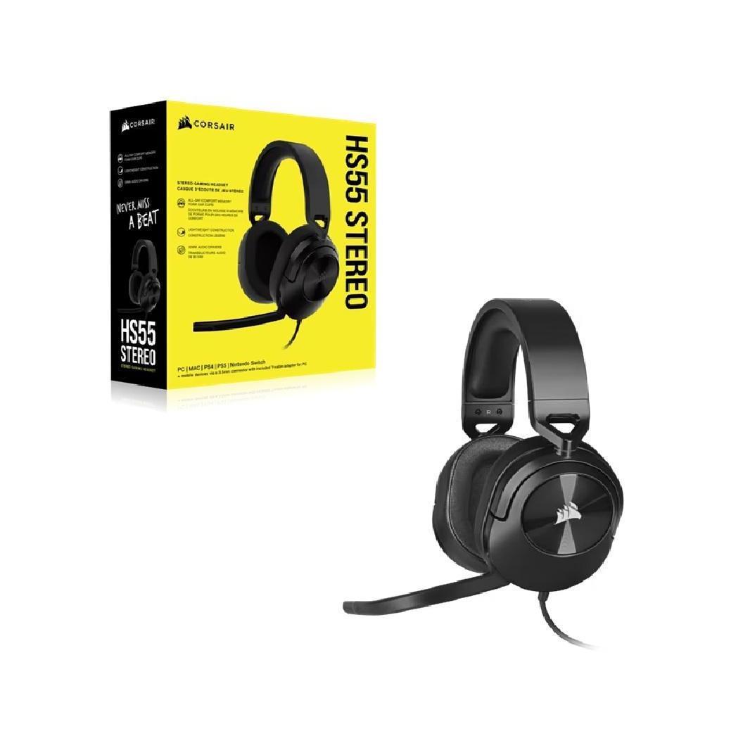 Corsair HS55 STEREO Wired Gaming Headset Carbon 50mm Drivers Multi-Platform