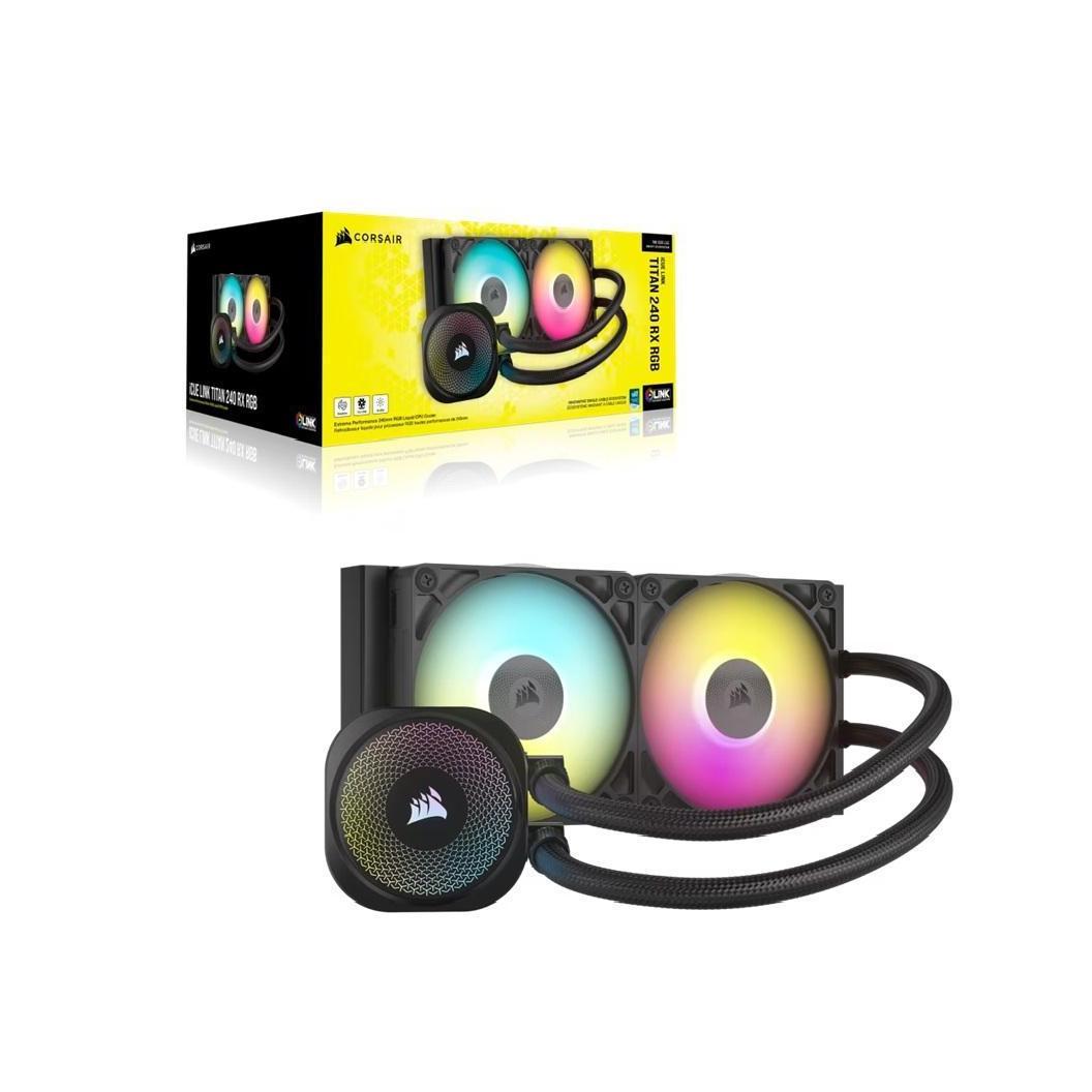 Corsair iCUE LINK TITAN 240 RX RGB AIO Liquid CPU Cooler Black
