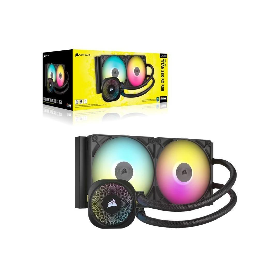 Corsair iCUE LINK TITAN 280 RX RGB AIO Liquid CPU Cooler Black