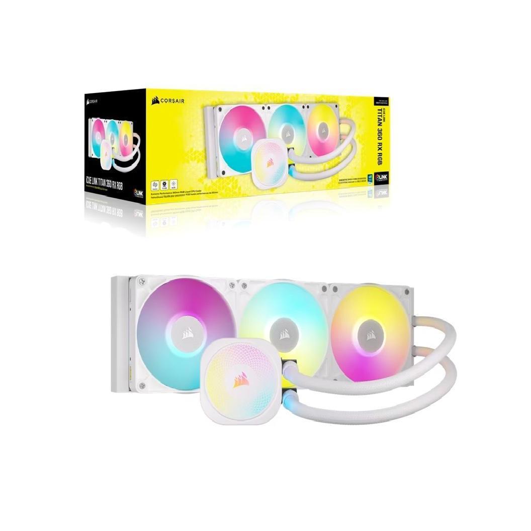 Corsair iCUE LINK TITAN 360 RX RGB AIO Liquid CPU Cooler White