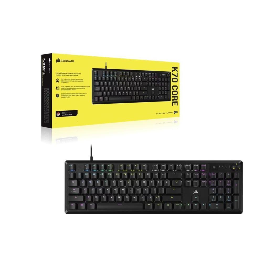 Corsair K70 CORE RGB Mechanical Gaming Keyboard - Black MLX Red Switches NKRO