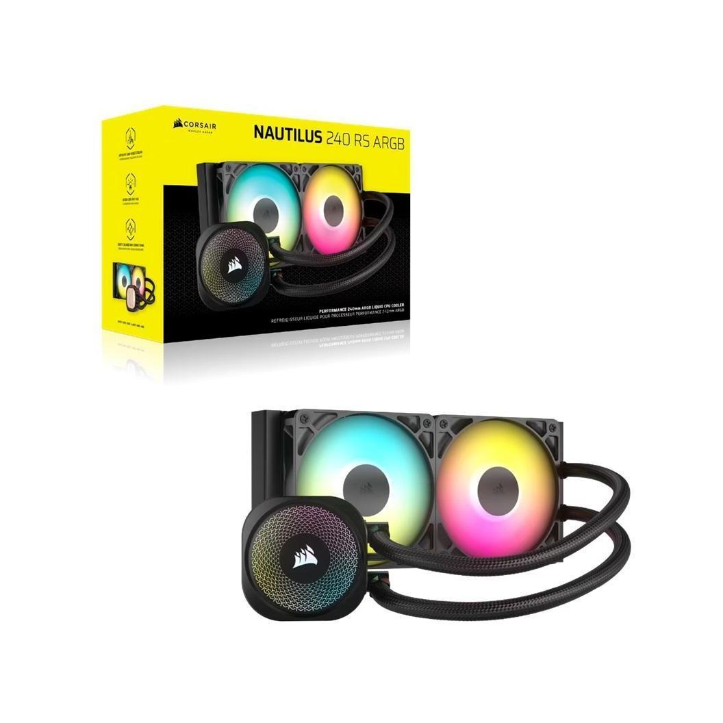 Corsair NAUTILUS 240 RS ARGB Liquid CPU Cooler Black 240mm 2x PWM Fans RGB
