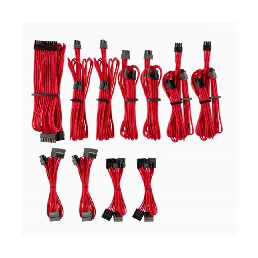 Corsair Red Premium Individually Sleeved Type 4 DC Cable Pro Kit LS
