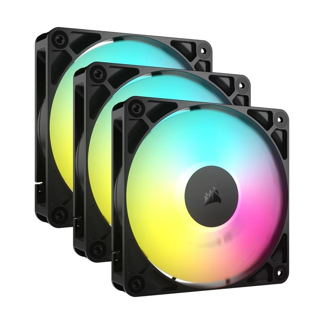 Corsair RS120 ARGB 120mm PWM Fans Triple Pack Black