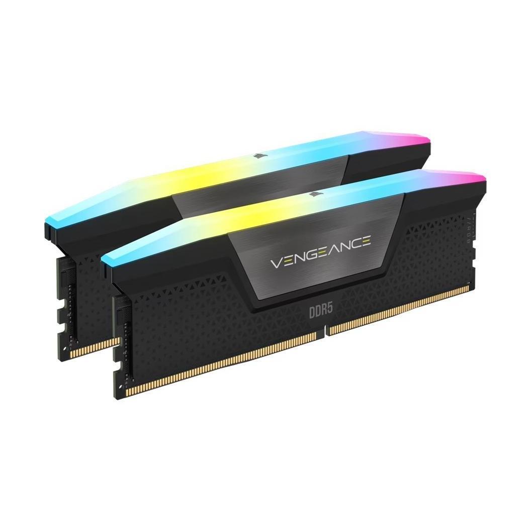 Corsair Vengeance RGB 32GB (2x16GB) DDR5 DRAM 6000MT/s CL38 Memory Kit — Black