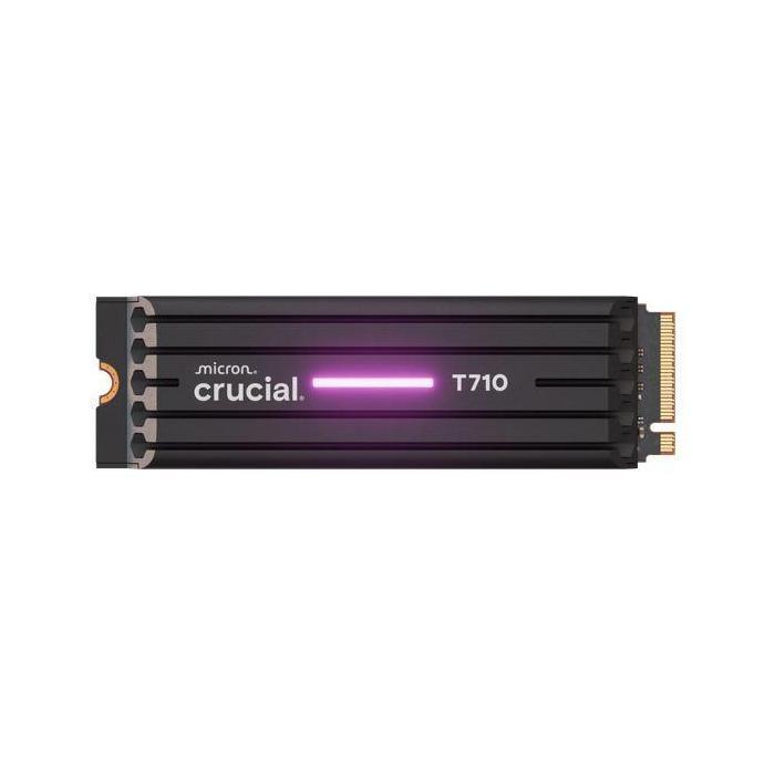 Crucial T710 2TB PCIe Gen5 NVMe 2280 SSD w Heatsink - 14500/13800 MB/s R/W 12...