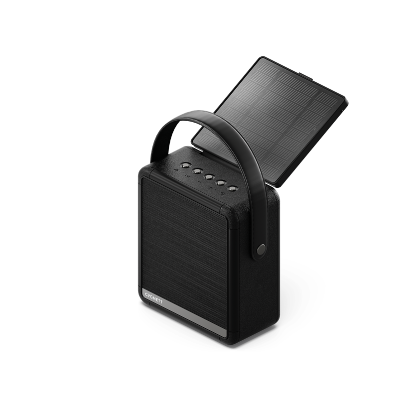 Cygnett FreePlay Solar Charging Wireless Speaker 8K Power Bank - Black