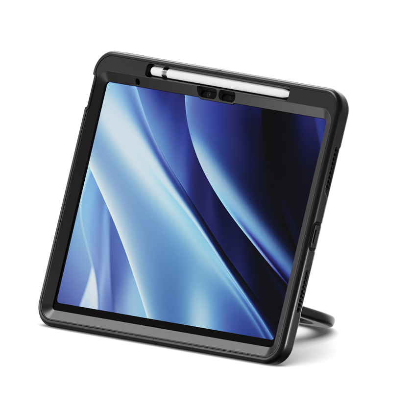 Cygnett GripStand iPad Air (13") M2/M3 Case Black With Built-in Screen Protector