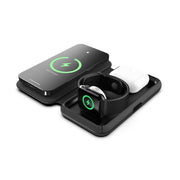 Cygnett MagTravel 15W 3-in-1 Wireless Charger Black MagSafe Qi2 Compatible