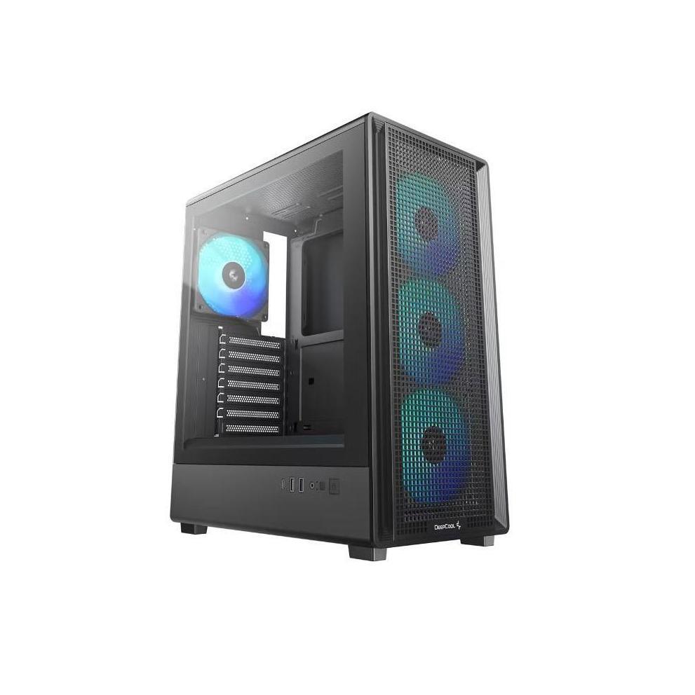 DEEPCOOL CC550 4F High Airflow Mid-Tower ATX Case 4 Pre-Installed Fans USB3.0 Type-C Audio