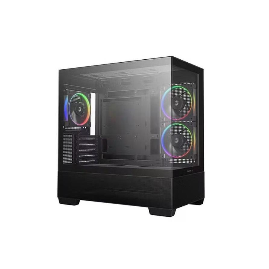 DeepCool CG380 3F Panoramic Dual Tempered Glass Micro ATX Case 3 Pre-installe...