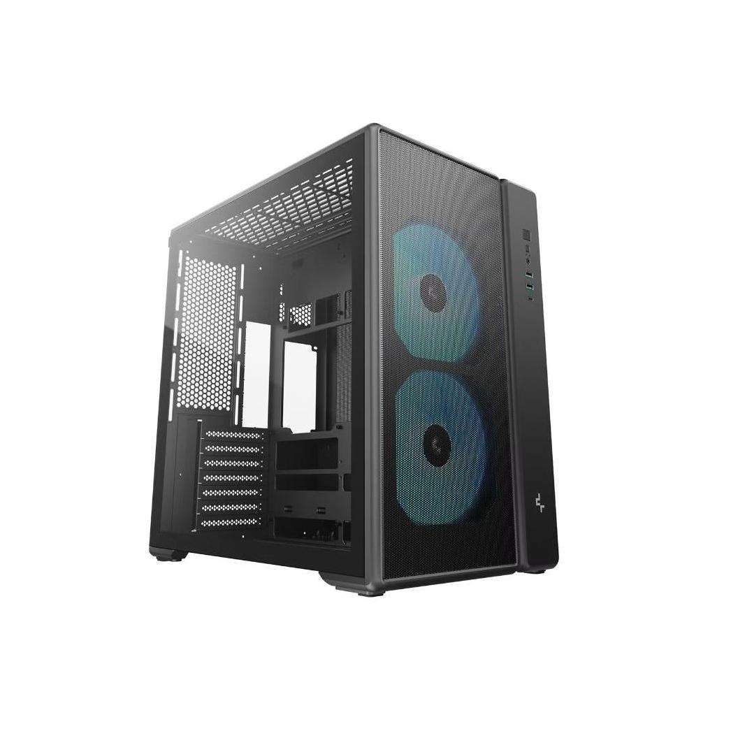 DEEPCOOL CG590 MESH 2F Mid Tower ATX Case 2 Pre-Installed Fans USB3.0x2 Gen2 Type-C HD Audio