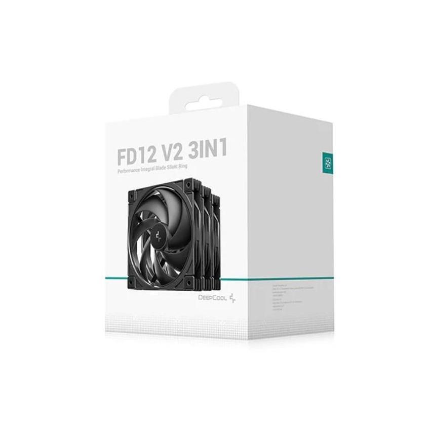 DEEPCOOL FD12 V2 120mm 4-Pin PWM Hydro Bearing Silent Case Fan
