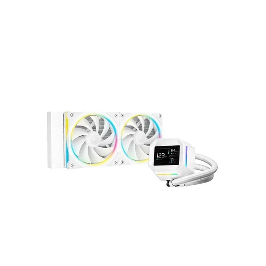 DEEPCOOL LM240 WH ARGB Liquid Cooler Mini LCD Intel LGA1851/1700/1200/115x AMD AM5/AM4