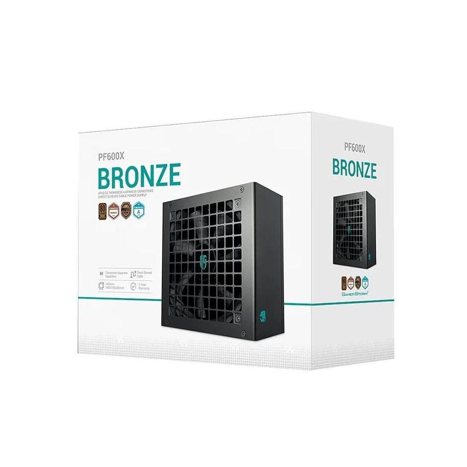 DEEPCOOL PF600X 600W 80+ BRONZE ATX POWER SUPPLY 120MM FAN DCDC