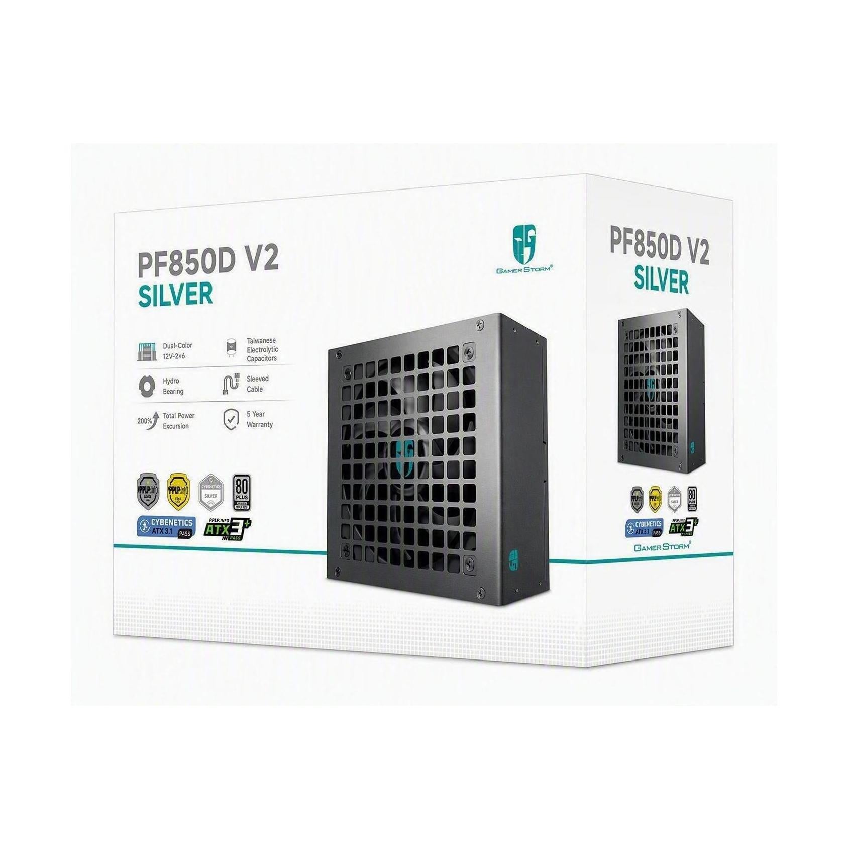 DEEPCOOL PF850D V2 850W 80+ Silver Non-Modular ATX Power Supply