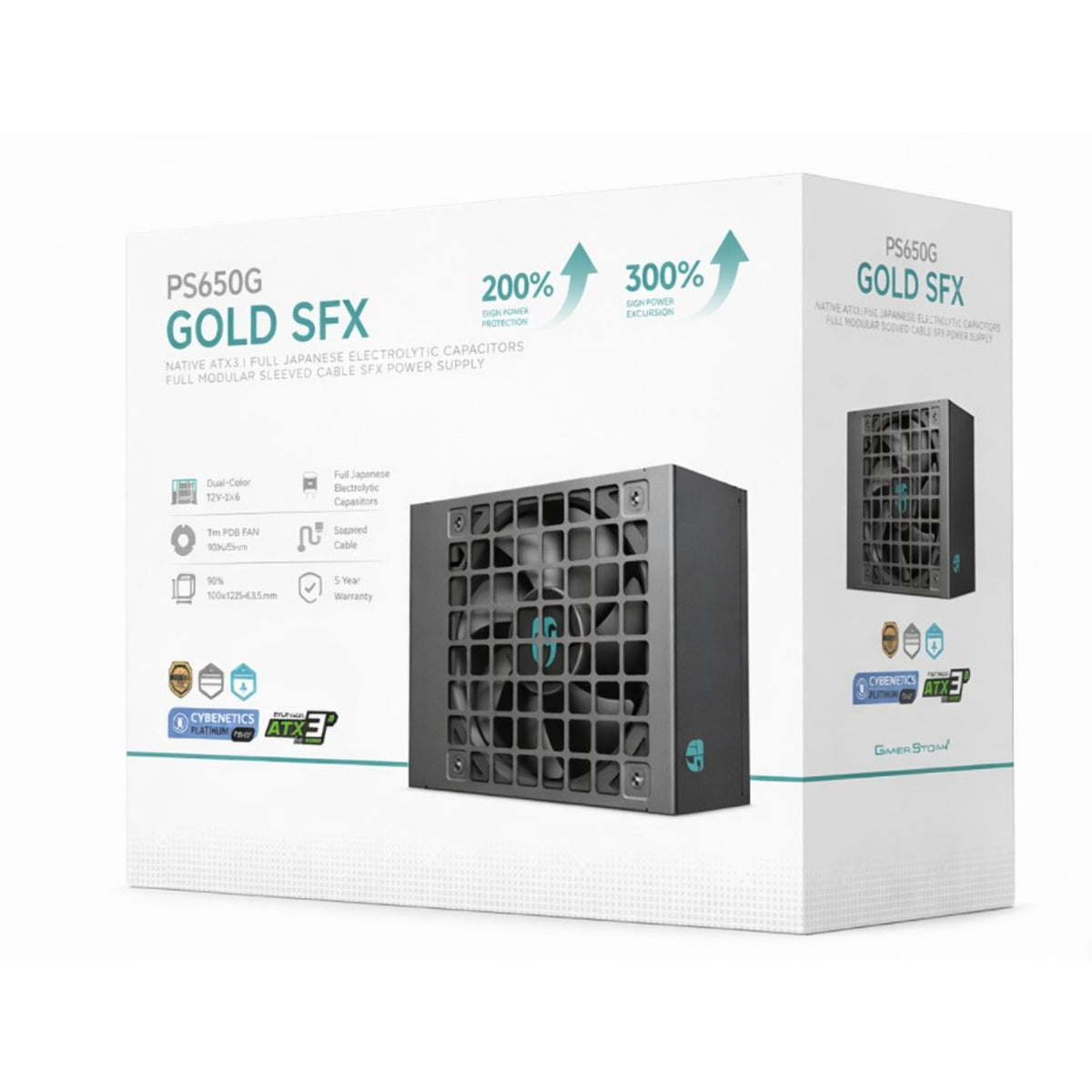 DEEPCOOL PS650G 650W SFX Full Japanese Capacitors Platinum/Gold Power Supply