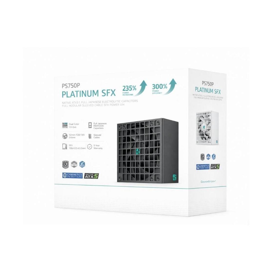 DEEPCOOL PS750P 750W SFX Full Japanese Capacitors Platinum Power Supply