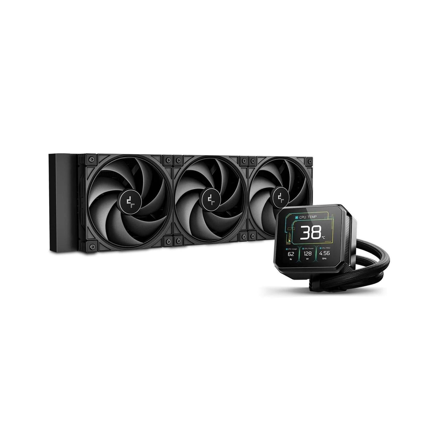 DEEPCOOL Spartacus 360 6th Gen Liquid Cooler 3.4" LCD Silent Ring Fans