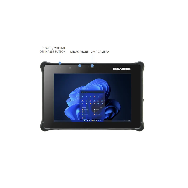 Durabook R8 8" FHD Pentium Gold 8500 8GB 128GB PCIe SSD Wi-Fi 6E Bluetooth v5.3 Cam