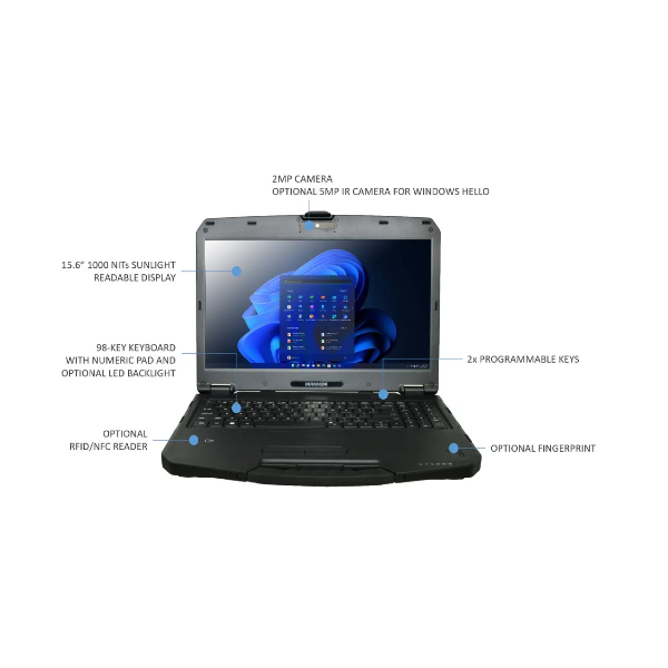 Durabook S15 15" FHD i5-1235U 16GB 1TB PCIe SSD Wi-Fi 6E Bluetooth v5.3