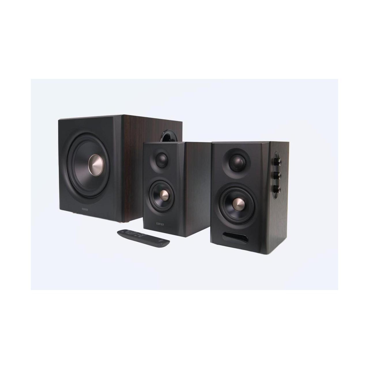 Edifier S355DB Tri-Amped 2.1 Walnut Speakers High-Fidelity Connectivity
