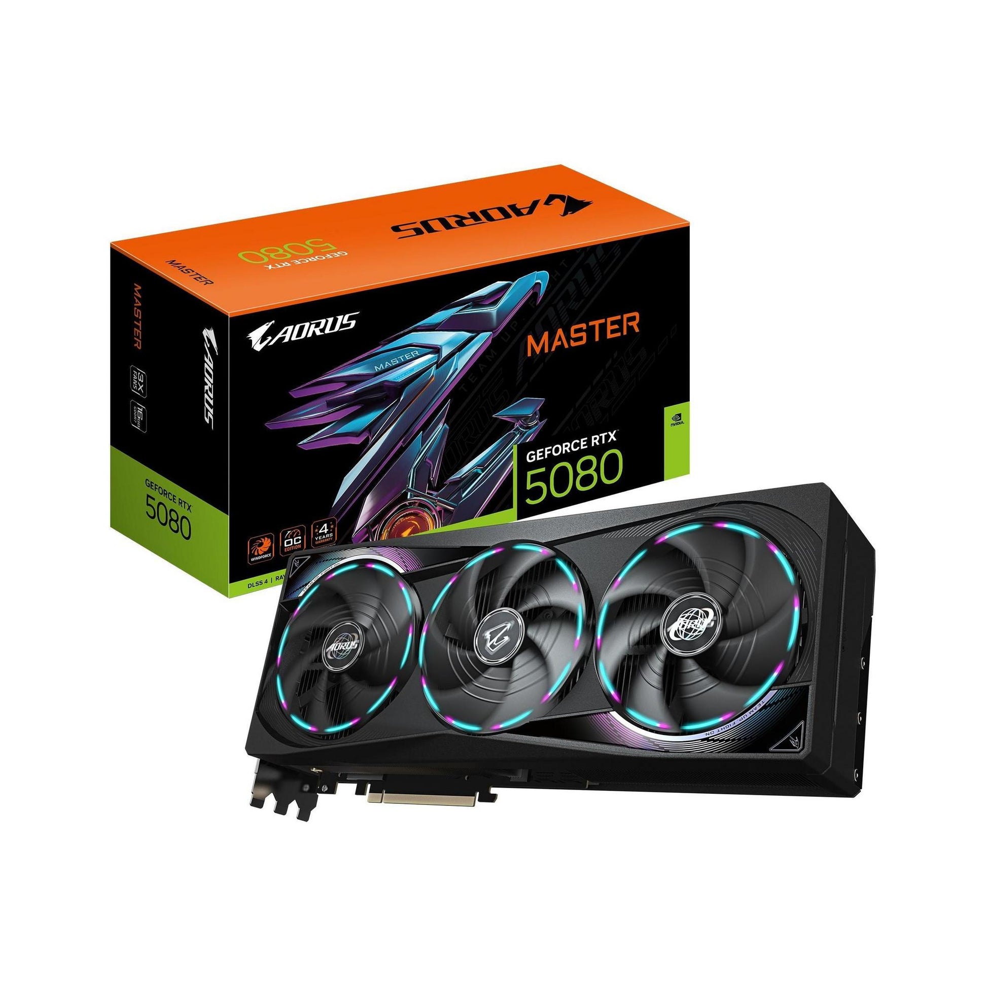 Gigabyte AORUS GeForce RTX™ 5080 MASTER 16G 2805 MHz CUDA 10752 30 Gbps GDDR7...