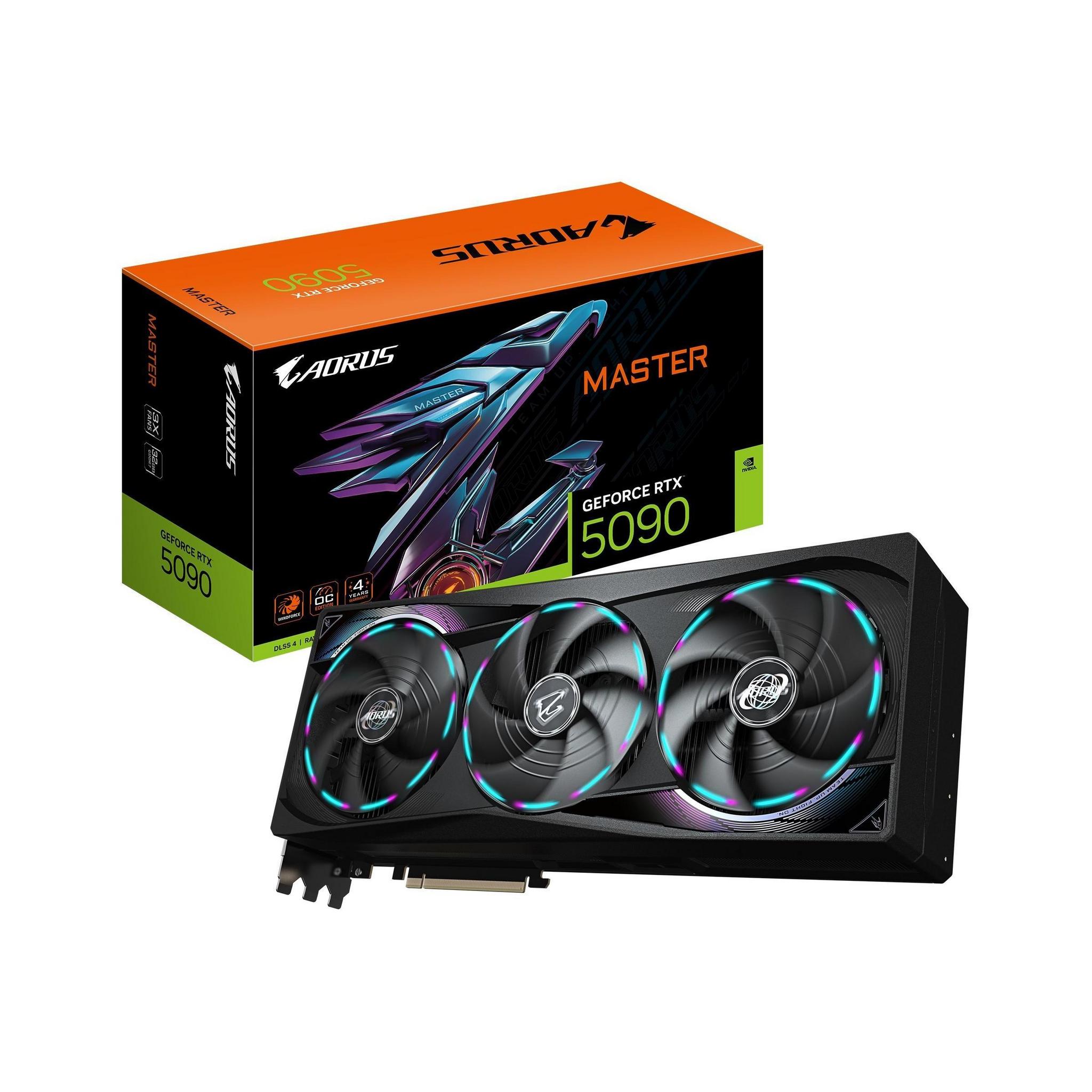 Gigabyte AORUS GeForce RTX™ 5090 MASTER 32G 2655 MHz CUDA 21760 28 Gbps GDDR7...