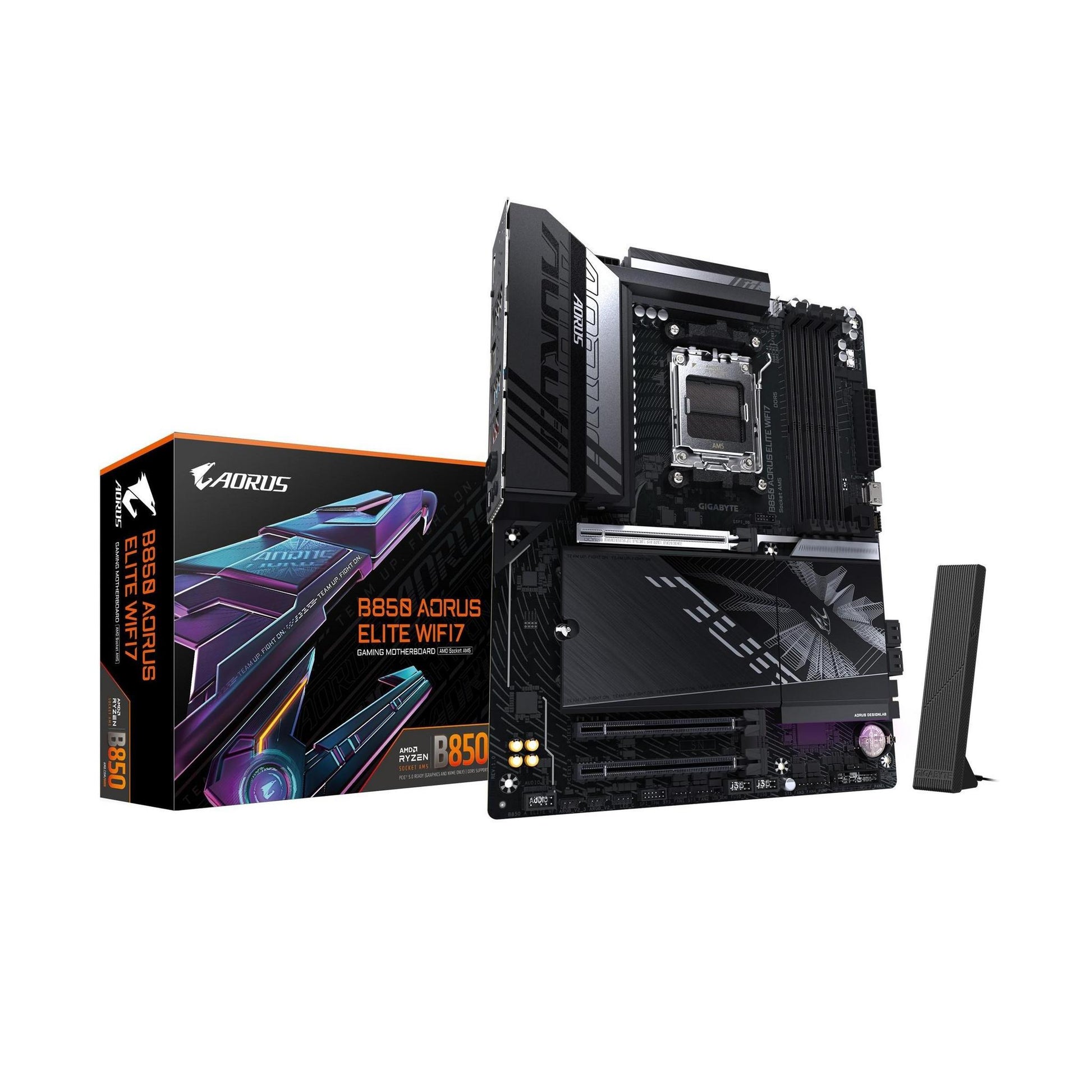 Gigabyte B850 A ELITE WF7 1.0 AMD AM5 4 x DDR5 up to 256 GB 1 x HDMI. 3x PCI ...