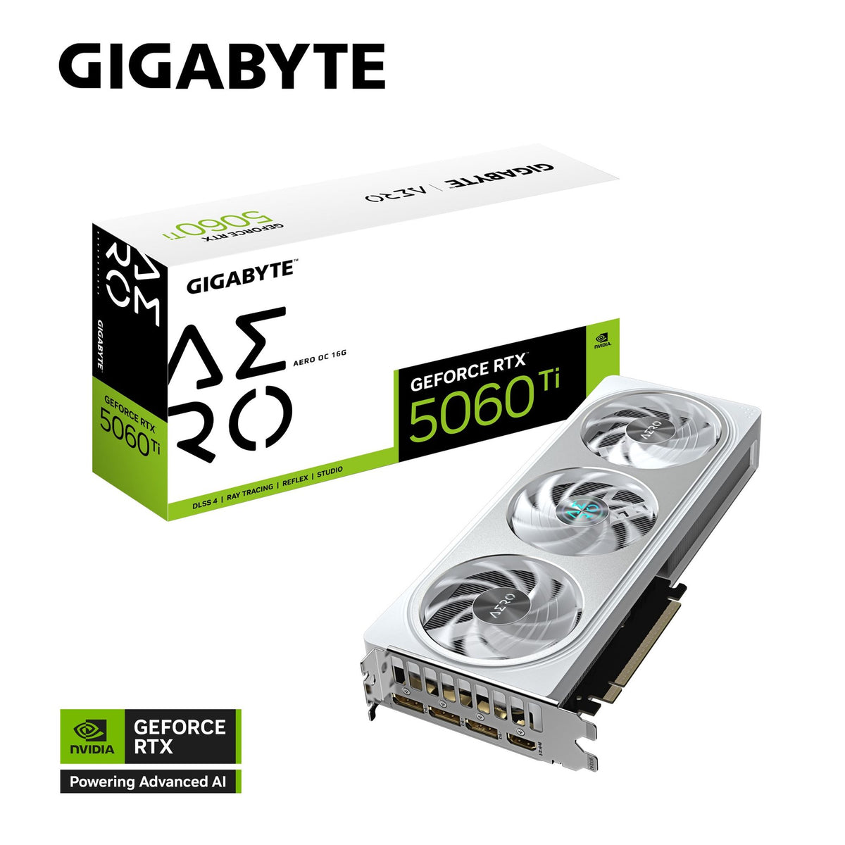 Gigabyte GeForce RTX 5060 Ti AERO OC 16GB GDDR7 2647MHz Graphics Card