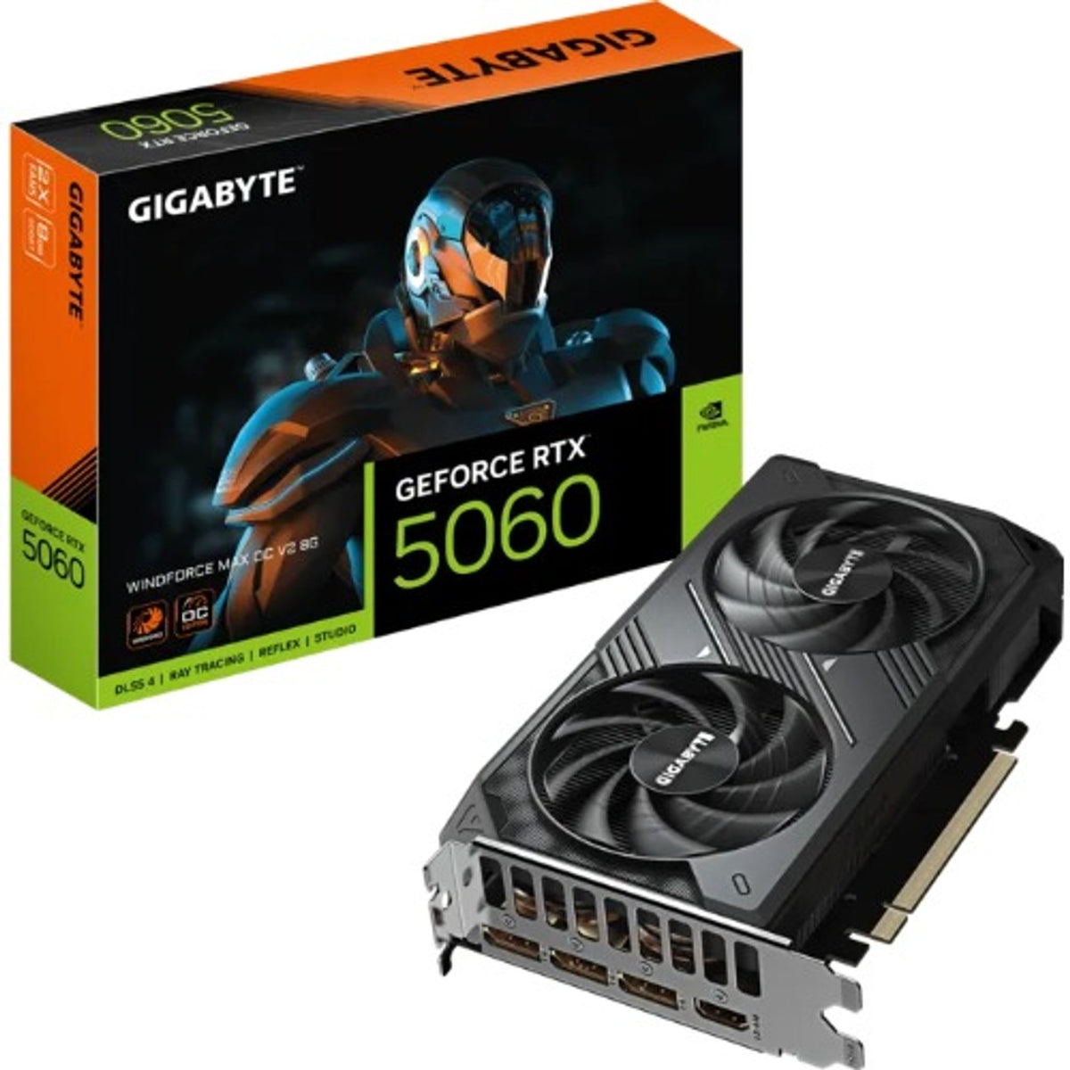 Gigabyte GeForce RTX 5060 WINDFORCE 2 MAX OC 8GB GDDR7 2512MHz Graphics Card