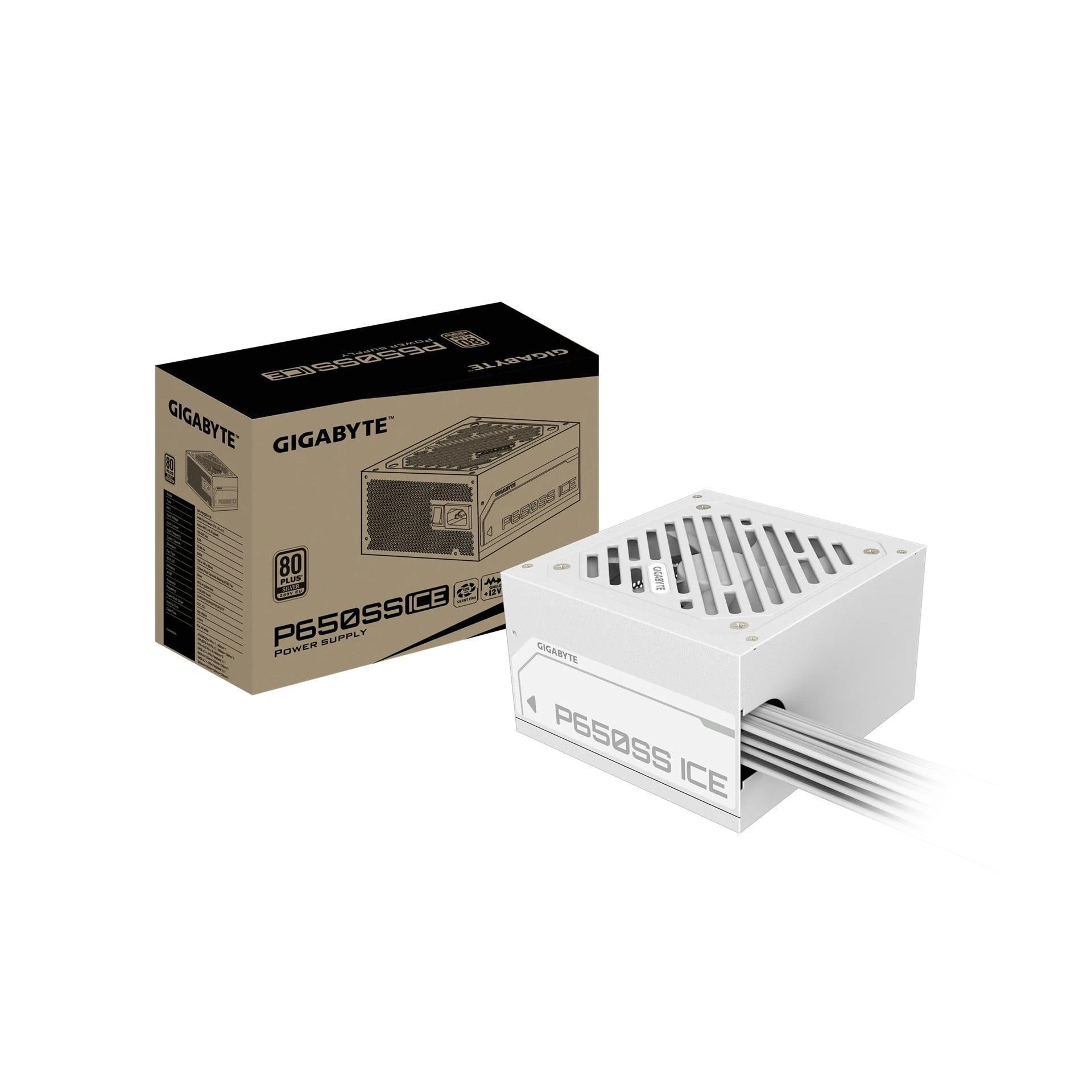 Gigabyte GP-P650SS ICE 650W ATX Silver PSU 120mm Fan