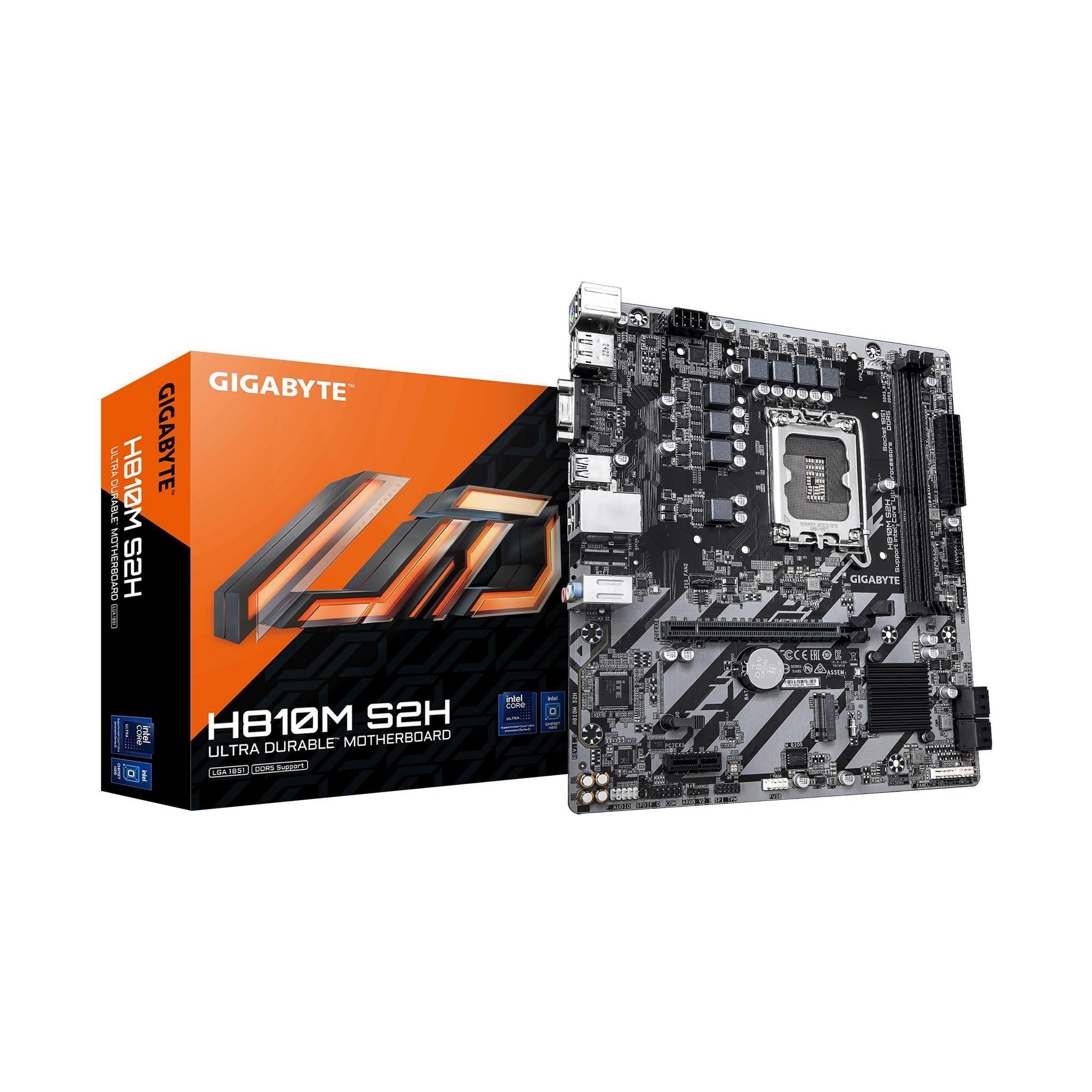 Gigabyte H810M S2H LGA 1851 ATX Motherboard 2x DDR5 1x PCI-E x16 1x M.2 4x SATA