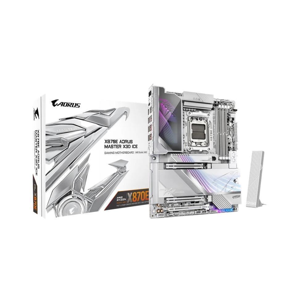 Gigabyte X870E A MASTER X3D ICE AM5 DDR5 Wi-Fi 7 10GbE+5GbE ATX Motherboard