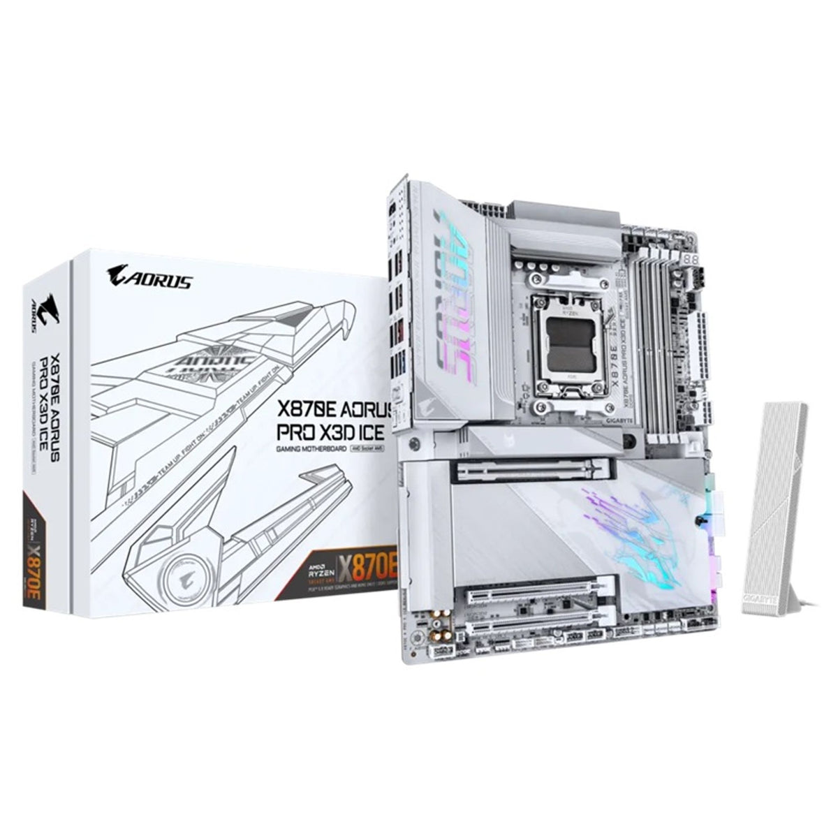 Gigabyte X870E AORUS PRO X3D ICE AM5 DDR5 256GB 5GbE ATX Motherboard