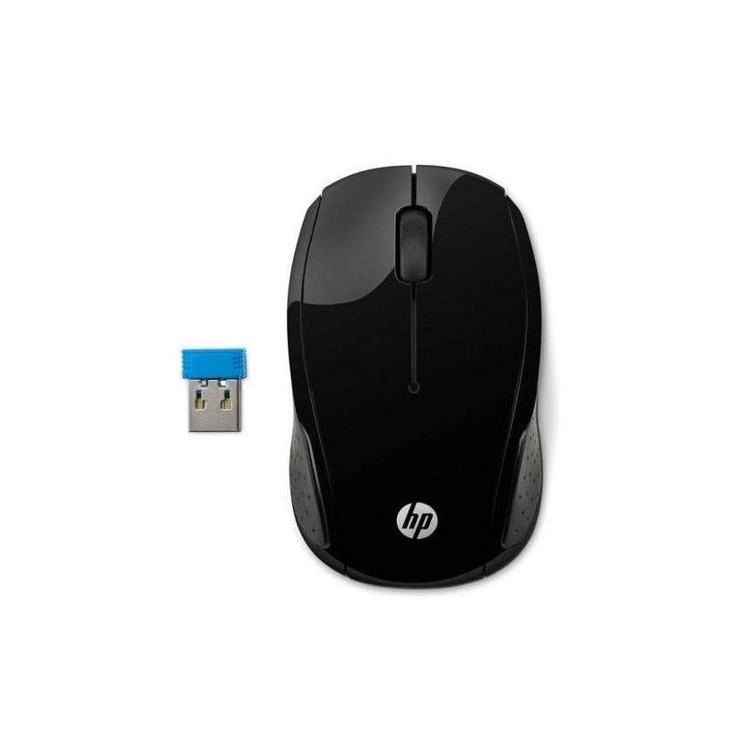 HP 200 Wireless Mouse Radio Frequency USB Optical 3 Button 1000 dpi 2xAAA Up ...