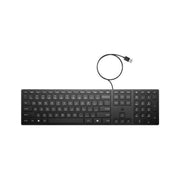 HP 320K Full-Sized Wired Keyboard USB Plug and Play Easy Clean Compatibility