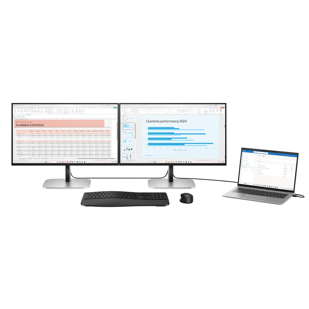 HP 524pu 24" Full HD IPS Monitor HDMI DP USB-C VESA USB-Hub
