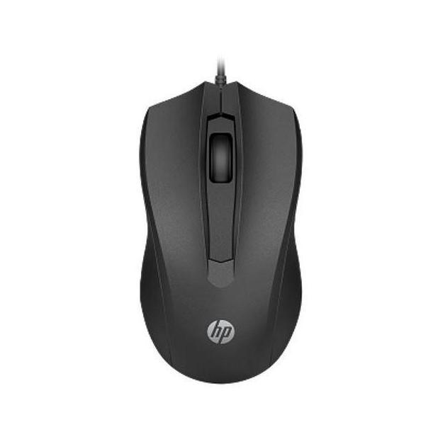 HP Wired Desktop 100 Mouse 1200dpi 3 Buttons Wired USB-A Connector Precise Re...