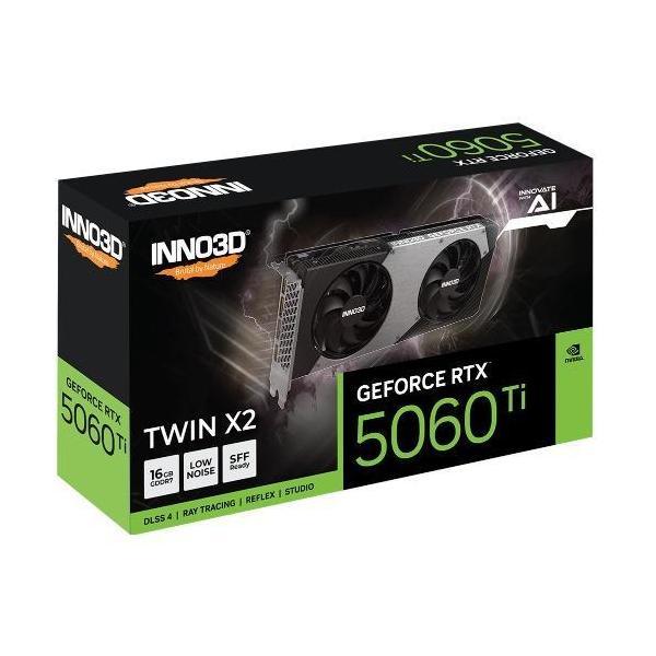 INNO3D GeForce RTX 5060 Ti TWIN X2 16GB GDDR7 2572MHz 3xDP 1xHDMI Graphics Card