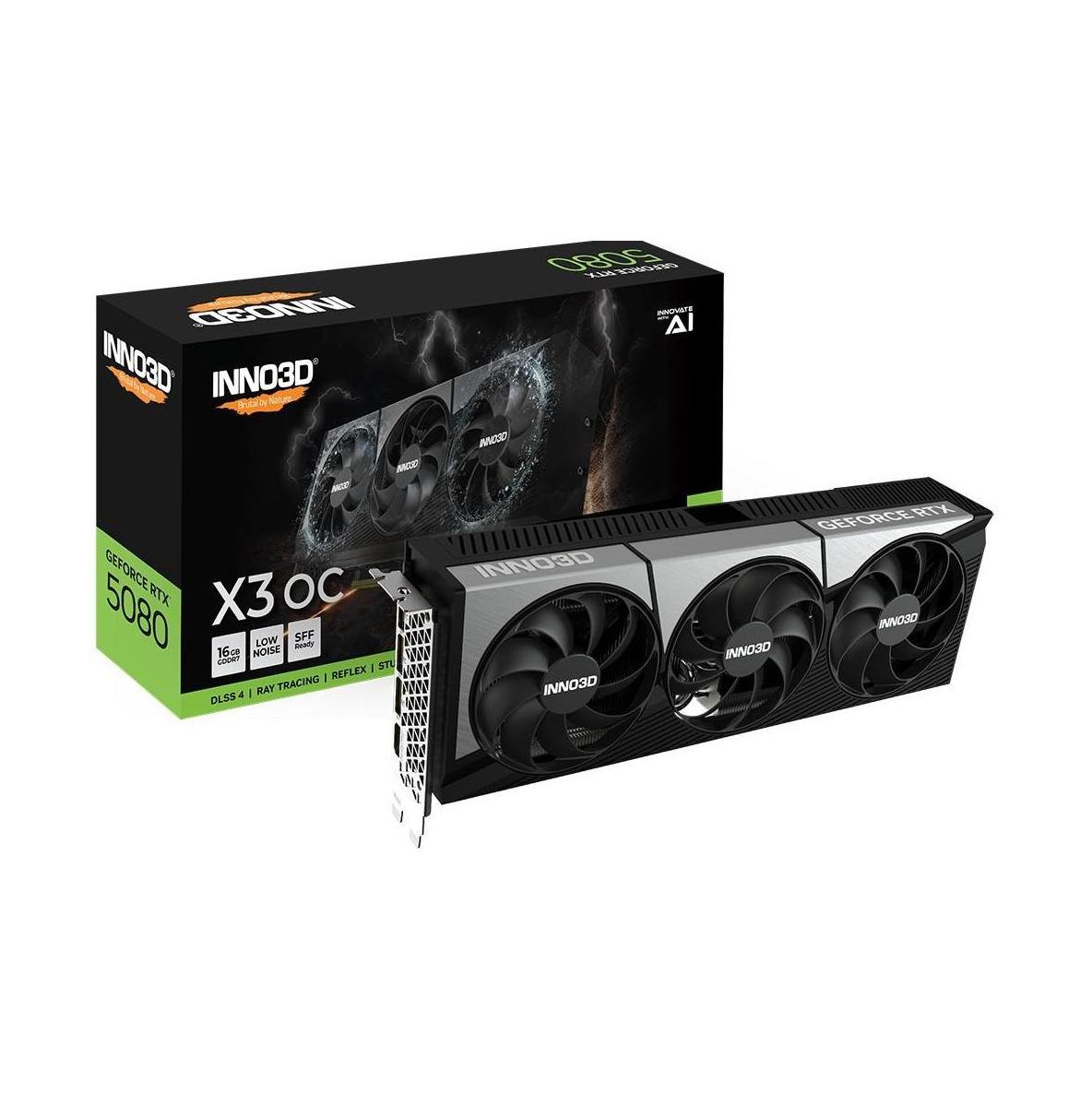 INNO3D GeForce RTX 5080 X3 OC 16GB GDDR7 2640MHz Graphics Card