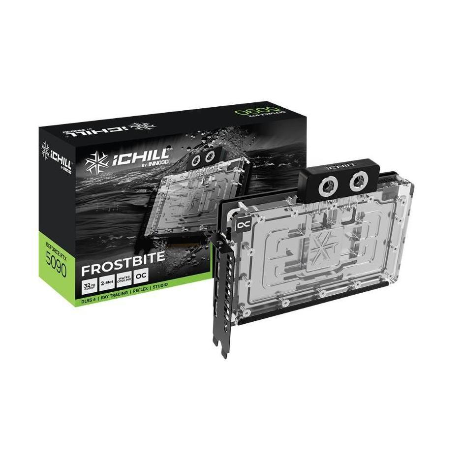 INNO3D GeForce RTX 5090 ICHILL Frostbite 32GB GDDR7 2467MHz Full-cover Water Block Graphics Card