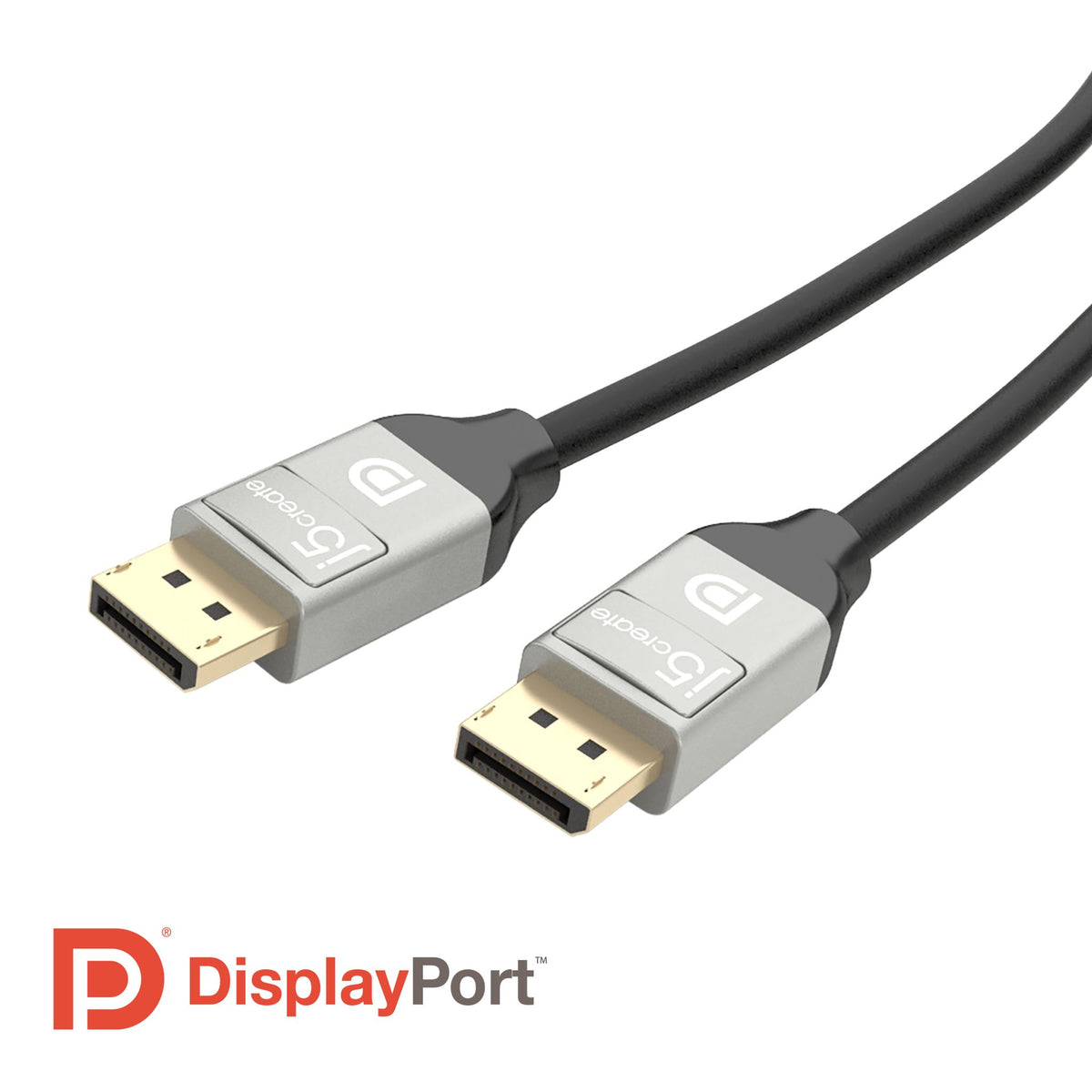 j5create 1.83m DisplayPort A/V Cable 20-pin Male to Male 21.6Gbit/s Up to