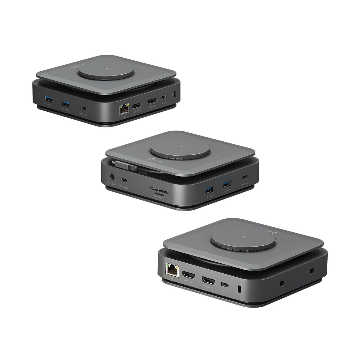 j5create JCD3199 USB-C Docking Station 2 Displays 4K HDMI 5 USB-A 3 USB-C RJ-45