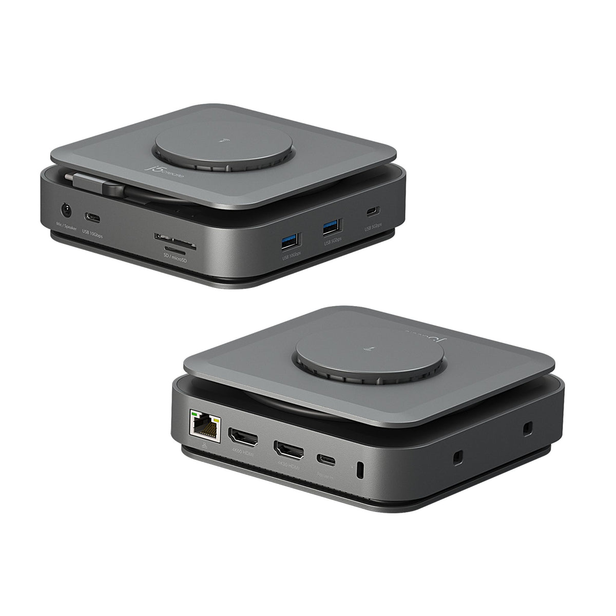 j5create JCD3199 USB-C Docking Station 2 Displays 4K HDMI 5 USB-A 3 USB-C RJ-45