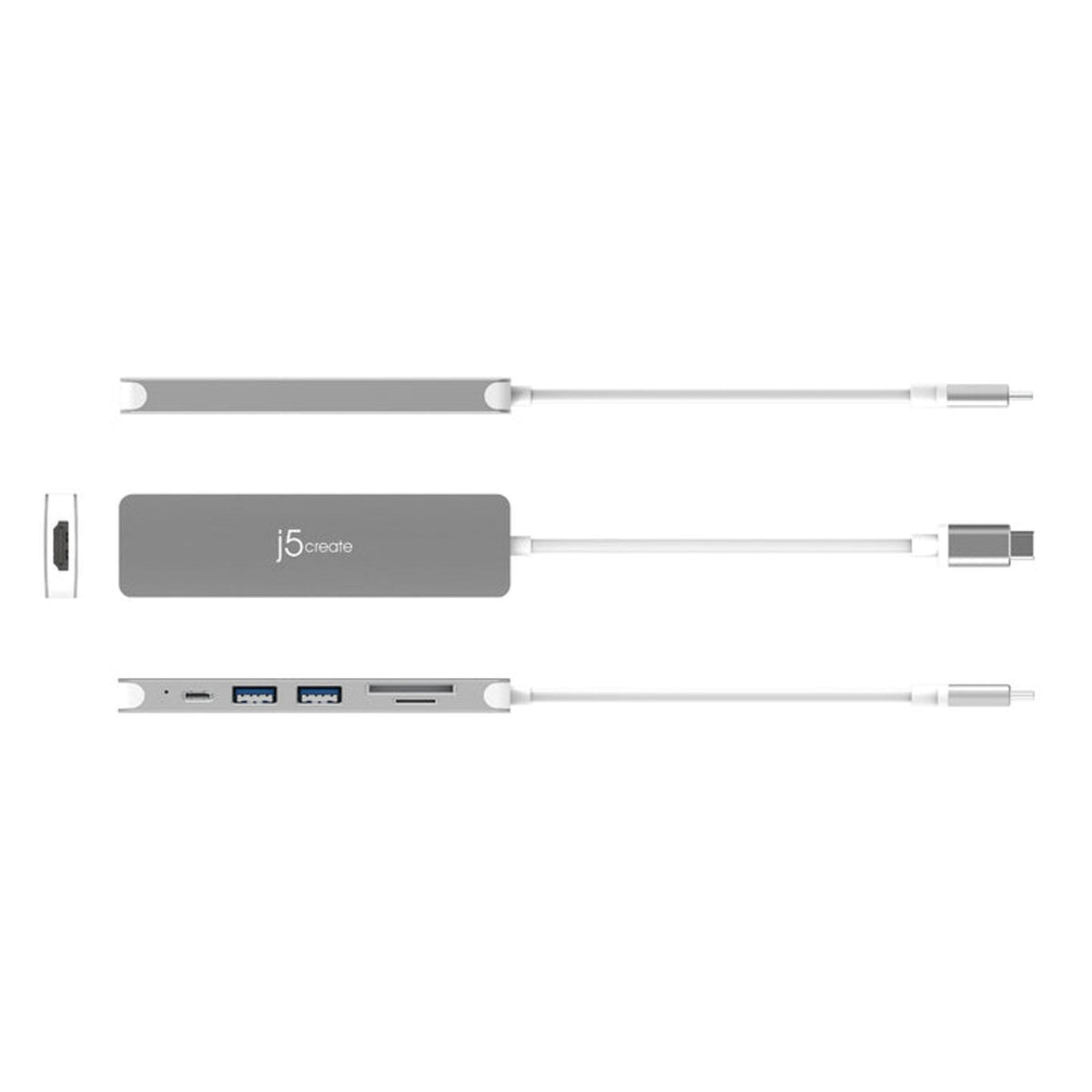j5create JCD353 Graphic Adapter - 1 Each - 1 x USB Type C - Male - 2 x USB 3.2
