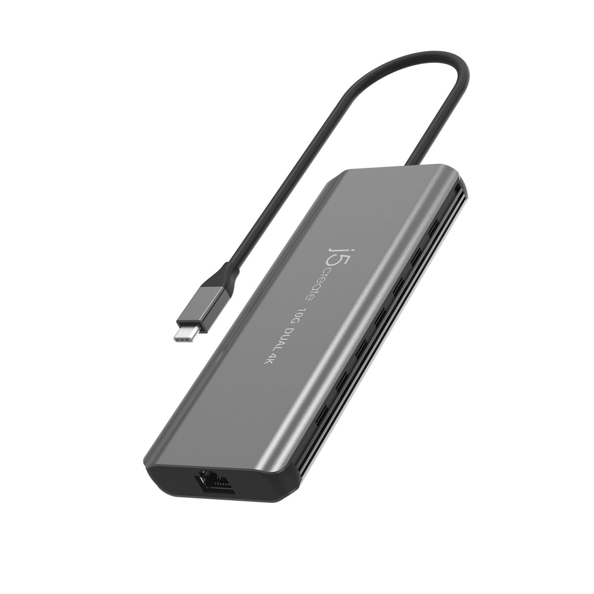 j5create JCD398 Mini USB-C Docking Station 2 Displays 4K HDMI USB-A RJ-45