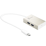 j5create JCH343 USB Hub 640MB/s 4 USB 3.0 Ports Champagne Metallic