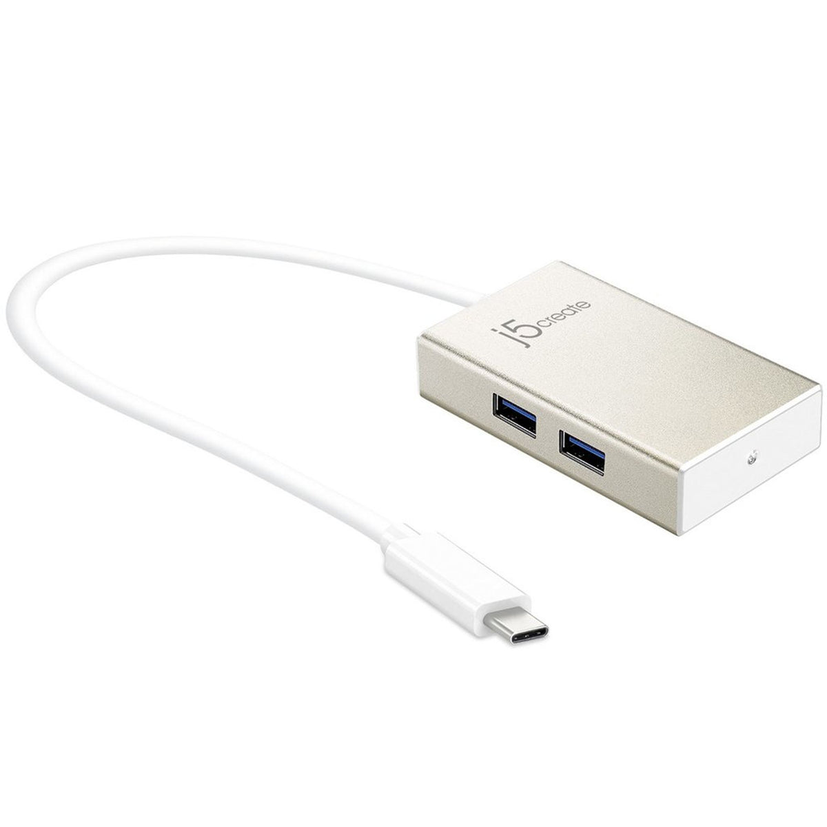 j5create JCH343 USB Hub 640MB/s 4 USB 3.0 Ports Champagne Metallic